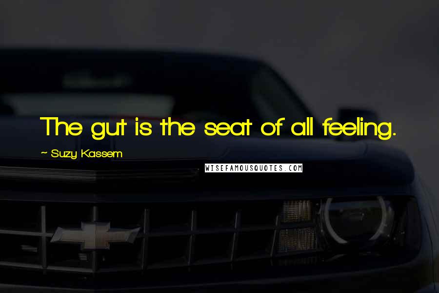 Suzy Kassem Quotes: The gut is the seat of all feeling.