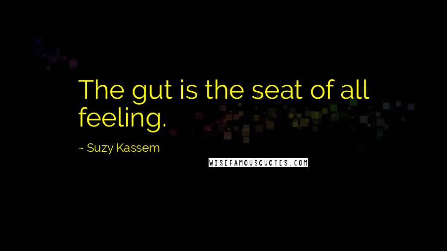 Suzy Kassem Quotes: The gut is the seat of all feeling.