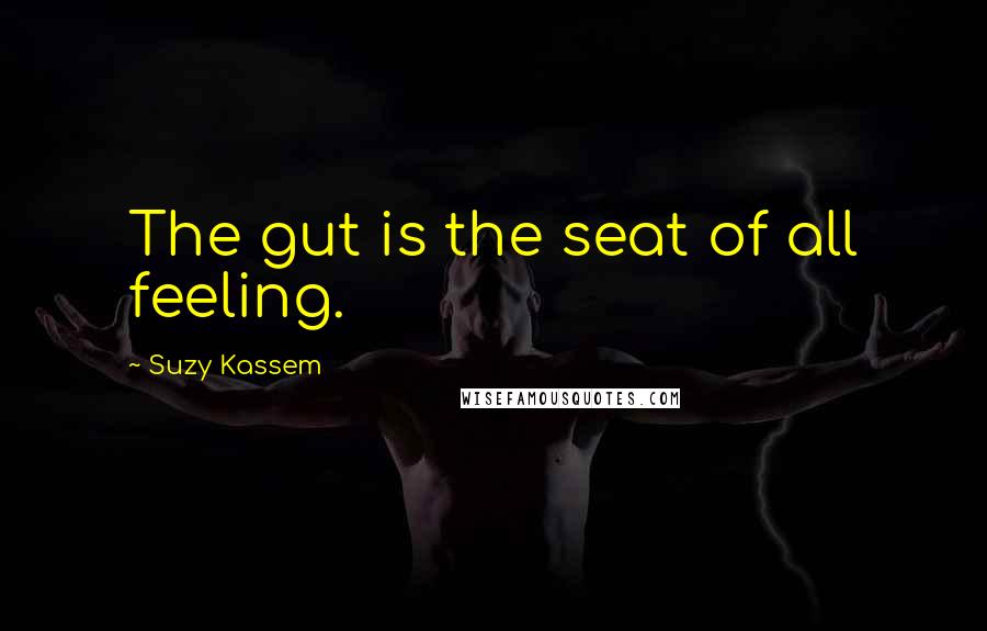 Suzy Kassem Quotes: The gut is the seat of all feeling.