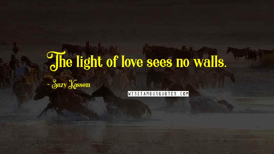 Suzy Kassem Quotes: The light of love sees no walls.