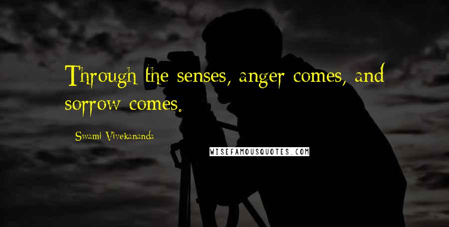 Swami Vivekananda Quotes: Through the senses, anger comes, and sorrow comes.