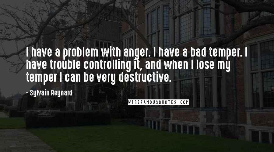 Sylvain Reynard Quotes: I have a problem with anger. I have a bad temper. I have trouble controlling it, and when I lose my temper I can be very destructive.