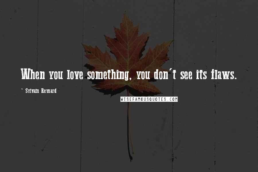 Sylvain Reynard Quotes: When you love something, you don't see its flaws.