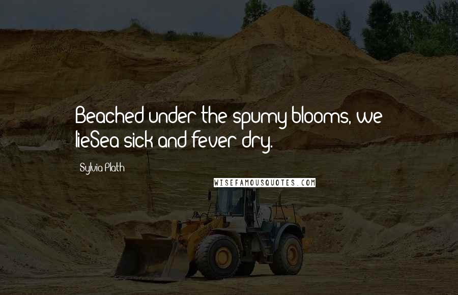 Sylvia Plath Quotes: Beached under the spumy blooms, we lieSea-sick and fever-dry.