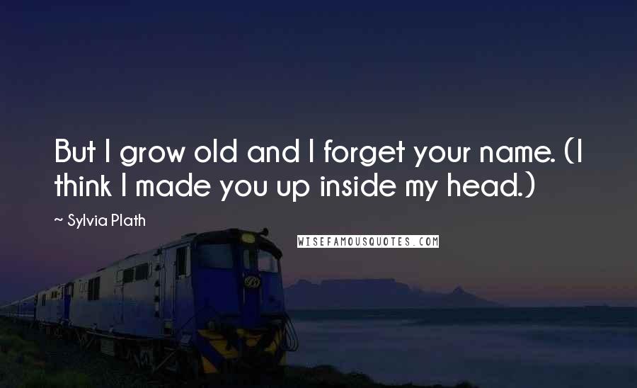 Sylvia Plath Quotes: But I grow old and I forget your name. (I think I made you up inside my head.)