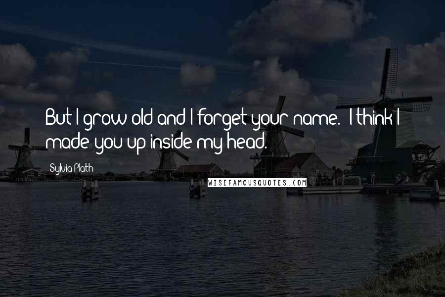 Sylvia Plath Quotes: But I grow old and I forget your name. (I think I made you up inside my head.)