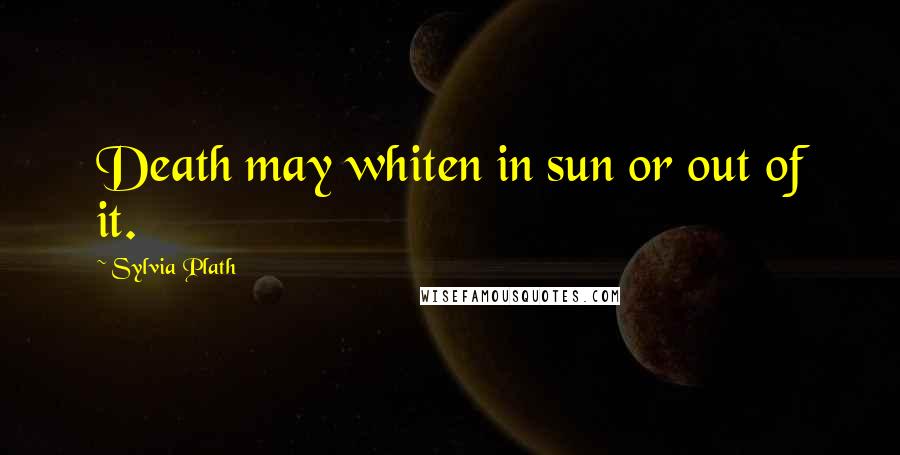 Sylvia Plath Quotes: Death may whiten in sun or out of it.