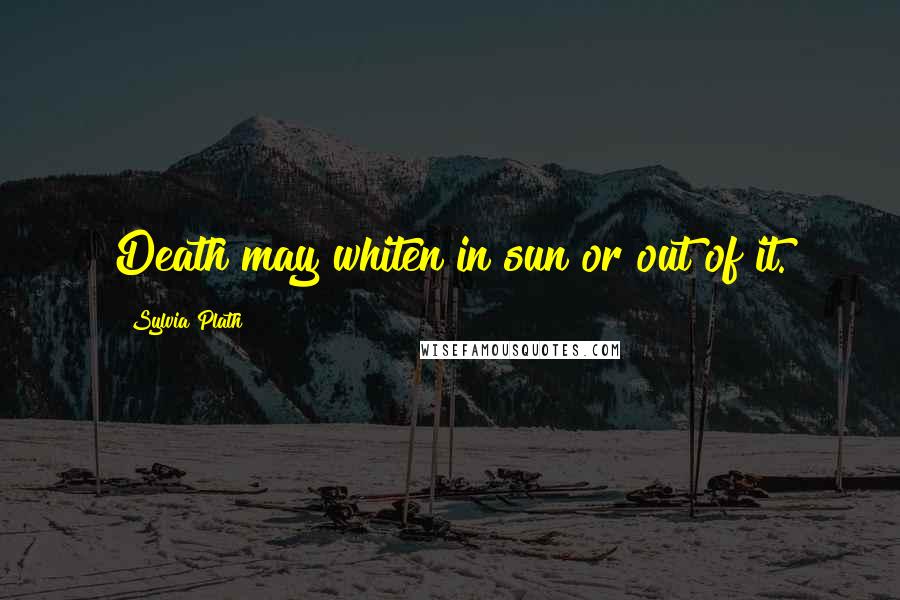 Sylvia Plath Quotes: Death may whiten in sun or out of it.