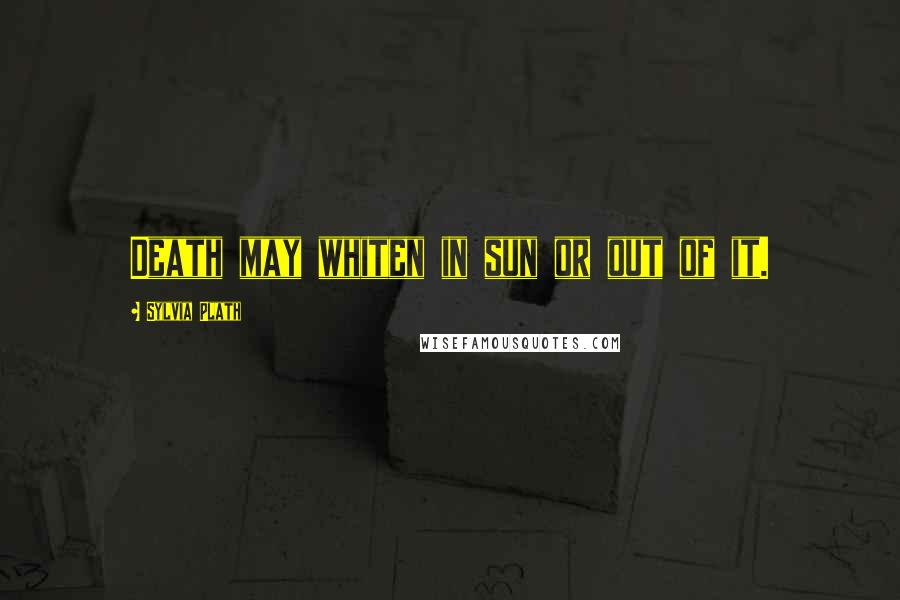 Sylvia Plath Quotes: Death may whiten in sun or out of it.