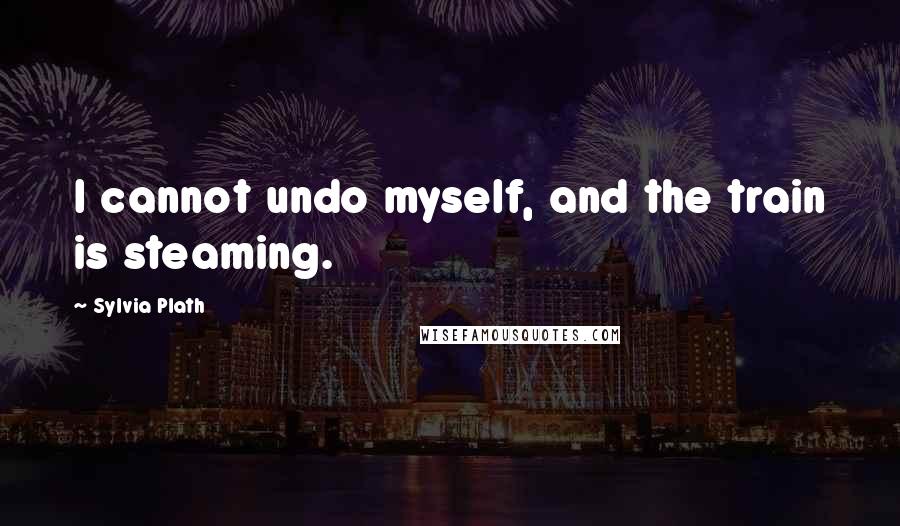 Sylvia Plath Quotes: I cannot undo myself, and the train is steaming.