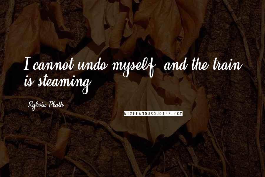Sylvia Plath Quotes: I cannot undo myself, and the train is steaming.
