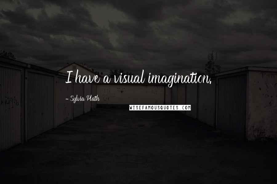 Sylvia Plath Quotes: I have a visual imagination.