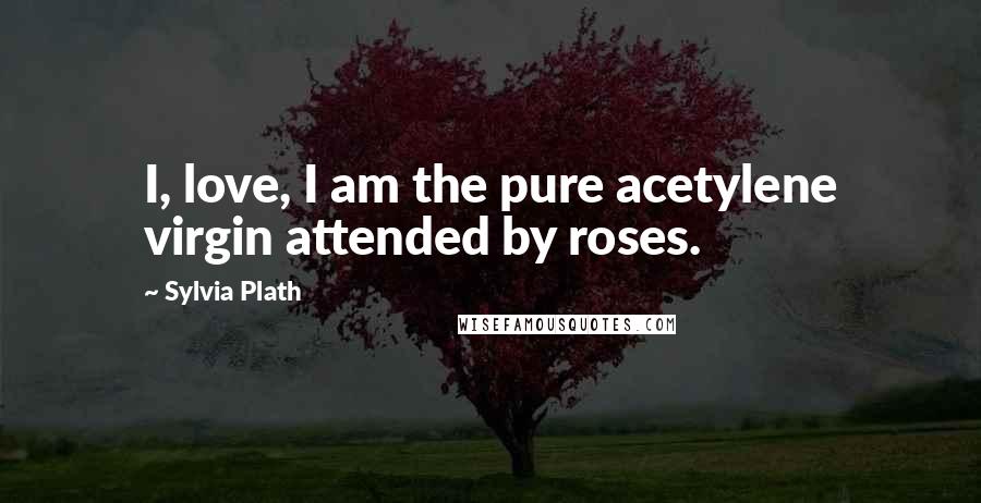 Sylvia Plath Quotes: I, love, I am the pure acetylene virgin attended by roses.