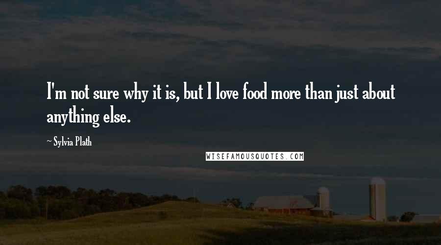 Sylvia Plath Quotes: I'm not sure why it is, but I love food more than just about anything else.