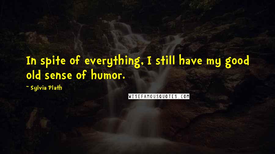 Sylvia Plath Quotes: In spite of everything, I still have my good old sense of humor.
