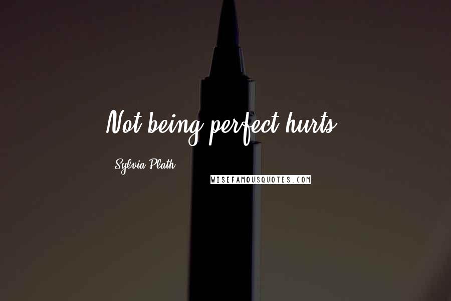 Sylvia Plath Quotes: Not being perfect hurts.