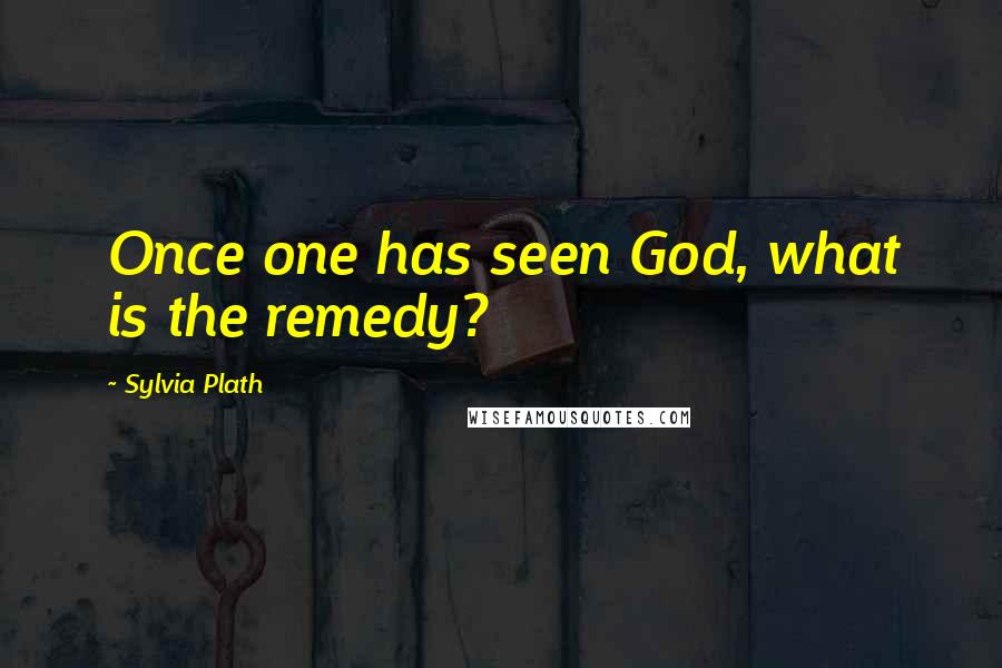 Sylvia Plath Quotes: Once one has seen God, what is the remedy?