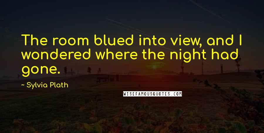 Sylvia Plath Quotes: The room blued into view, and I wondered where the night had gone.