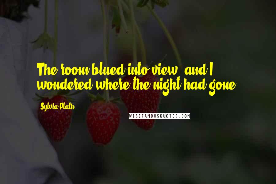 Sylvia Plath Quotes: The room blued into view, and I wondered where the night had gone.