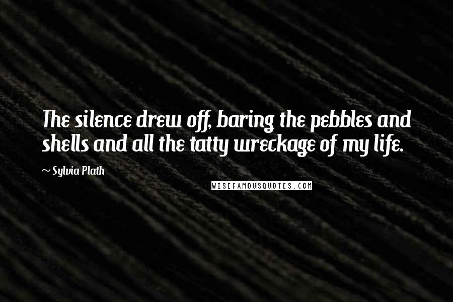 Sylvia Plath Quotes: The silence drew off, baring the pebbles and shells and all the tatty wreckage of my life.