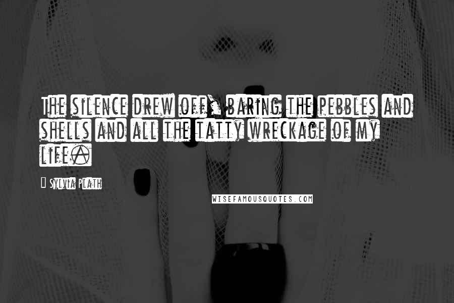 Sylvia Plath Quotes: The silence drew off, baring the pebbles and shells and all the tatty wreckage of my life.