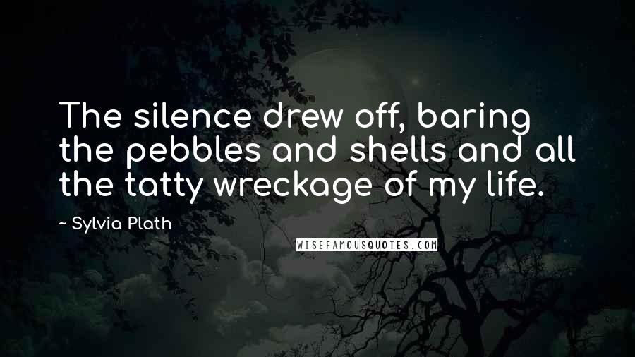Sylvia Plath Quotes: The silence drew off, baring the pebbles and shells and all the tatty wreckage of my life.