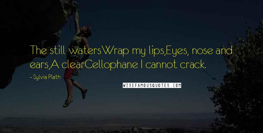 Sylvia Plath Quotes: The still watersWrap my lips,Eyes, nose and ears,A clearCellophane I cannot crack.