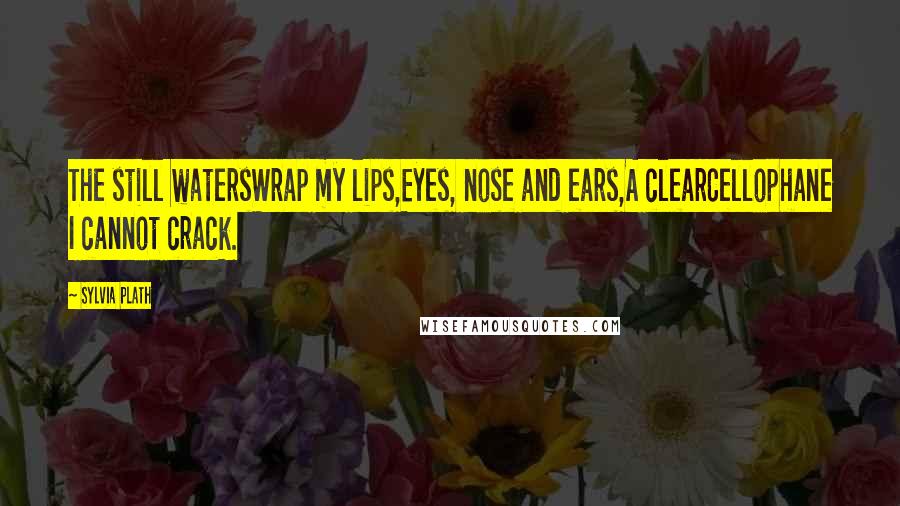 Sylvia Plath Quotes: The still watersWrap my lips,Eyes, nose and ears,A clearCellophane I cannot crack.
