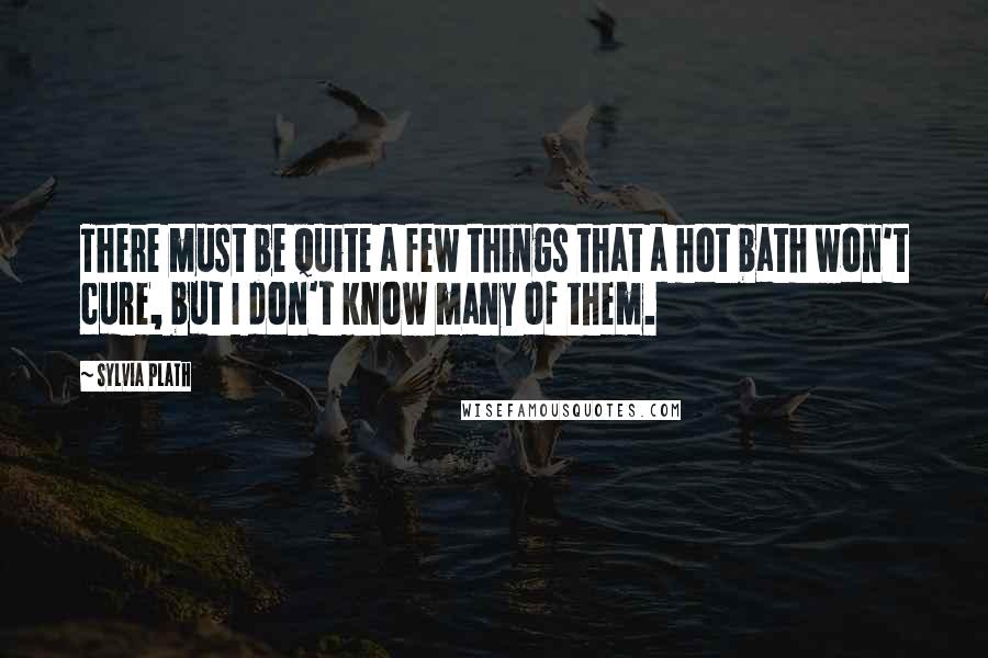 Sylvia Plath Quotes: There must be quite a few things that a hot bath won't cure, but I don't know many of them.