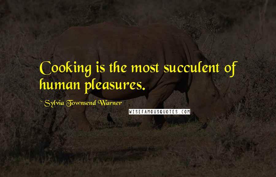 Sylvia Townsend Warner Quotes: Cooking is the most succulent of human pleasures.