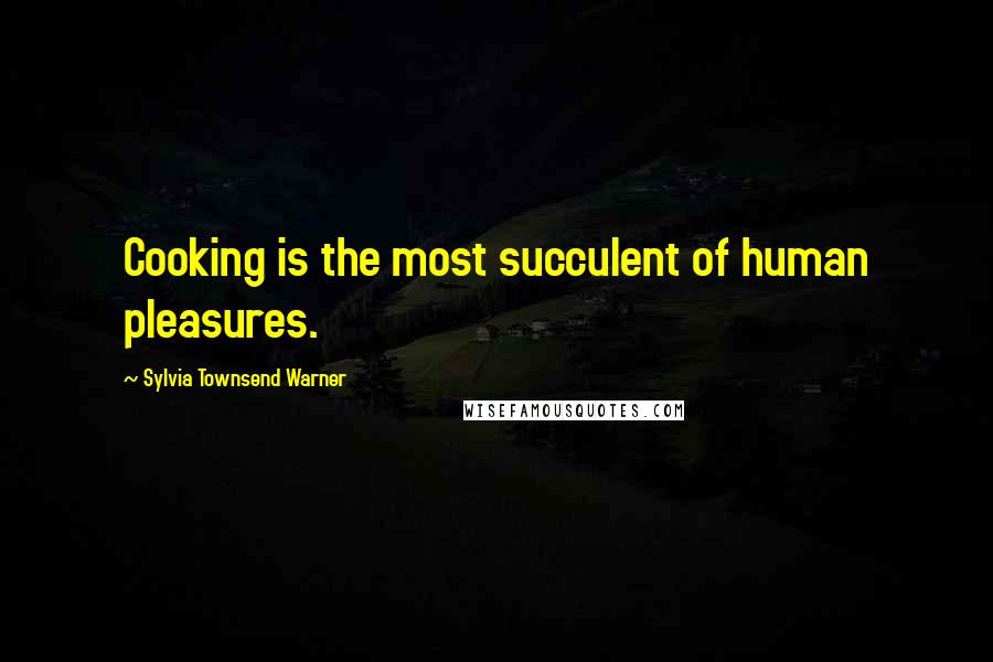 Sylvia Townsend Warner Quotes: Cooking is the most succulent of human pleasures.
