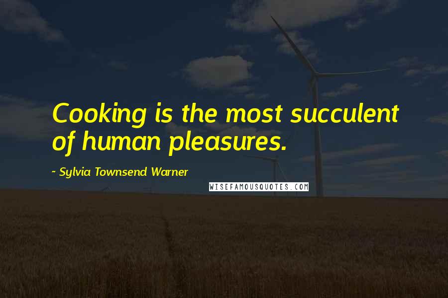 Sylvia Townsend Warner Quotes: Cooking is the most succulent of human pleasures.