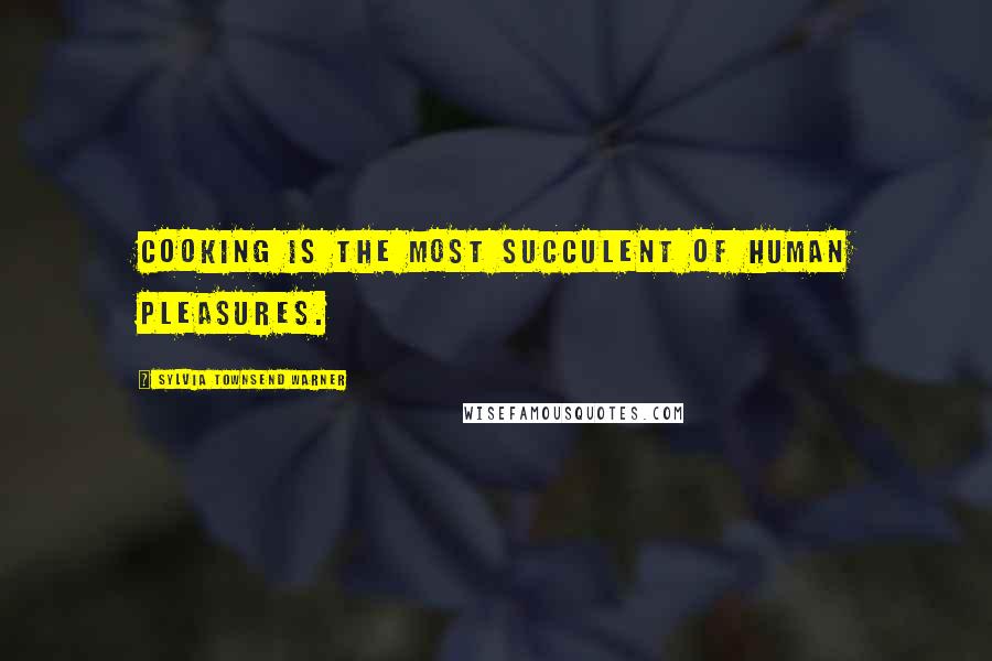 Sylvia Townsend Warner Quotes: Cooking is the most succulent of human pleasures.