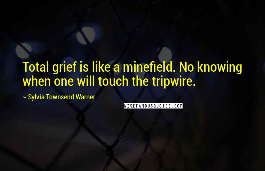 Sylvia Townsend Warner Quotes: Total grief is like a minefield. No knowing when one will touch the tripwire.