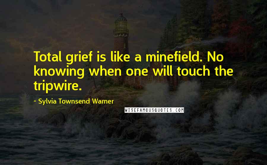 Sylvia Townsend Warner Quotes: Total grief is like a minefield. No knowing when one will touch the tripwire.