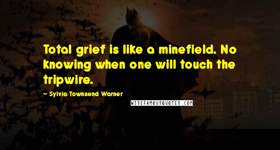 Sylvia Townsend Warner Quotes: Total grief is like a minefield. No knowing when one will touch the tripwire.