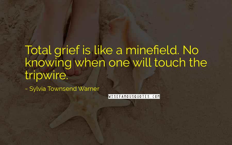 Sylvia Townsend Warner Quotes: Total grief is like a minefield. No knowing when one will touch the tripwire.