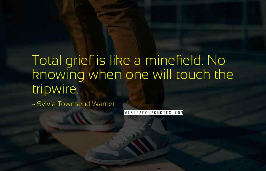 Sylvia Townsend Warner Quotes: Total grief is like a minefield. No knowing when one will touch the tripwire.