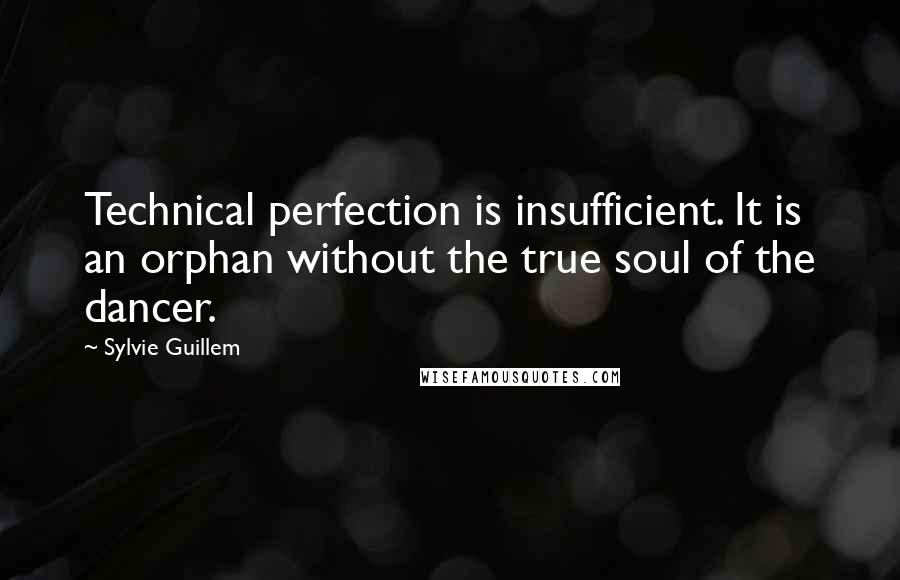 Sylvie Guillem Quotes: Technical perfection is insufficient. It is an orphan without the true soul of the dancer.