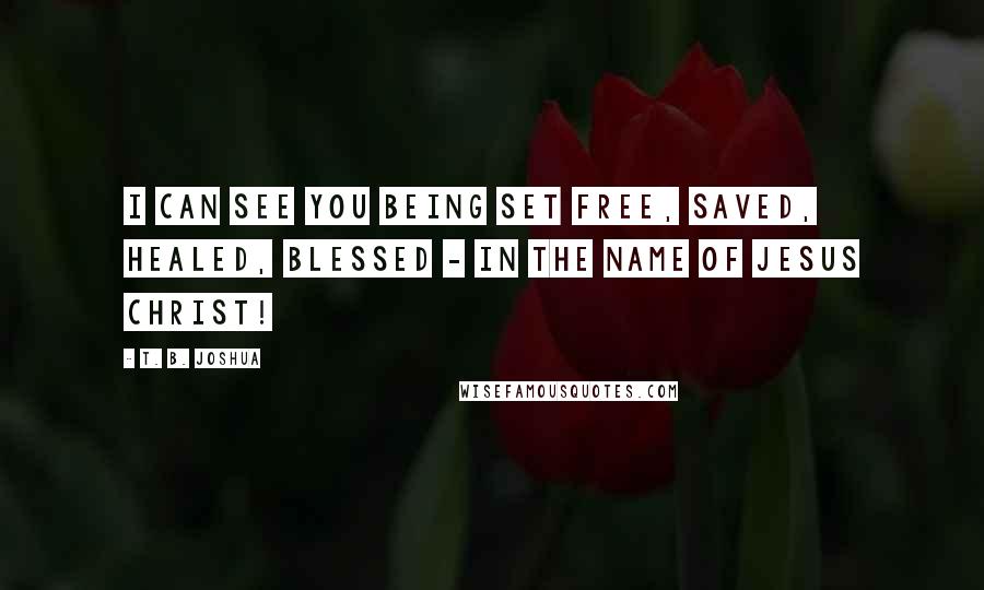 T. B. Joshua Quotes: I can see you being set free, saved, healed, blessed - in the name of Jesus Christ!