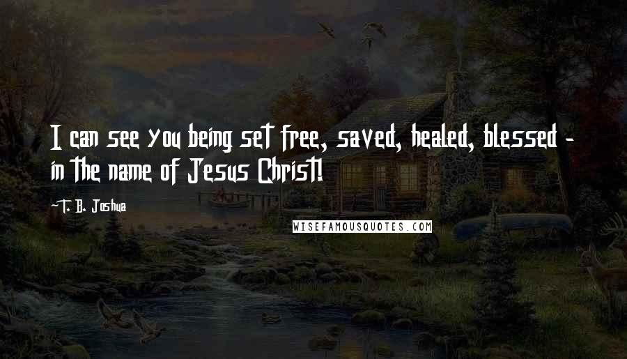 T. B. Joshua Quotes: I can see you being set free, saved, healed, blessed - in the name of Jesus Christ!