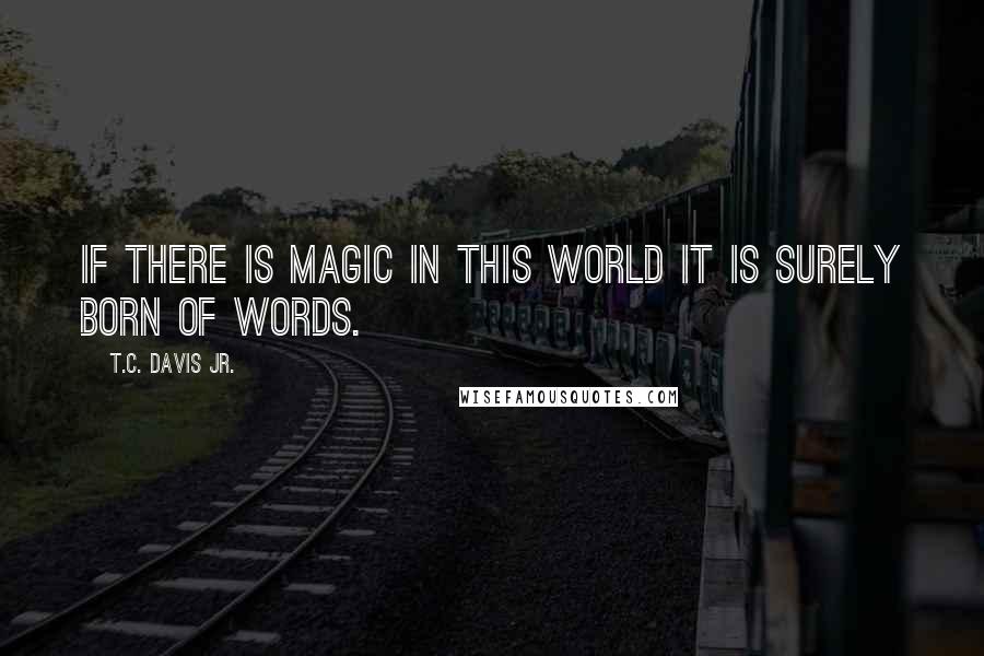 T.C. Davis Jr. Quotes: If there is magic in this world it is surely born of words.