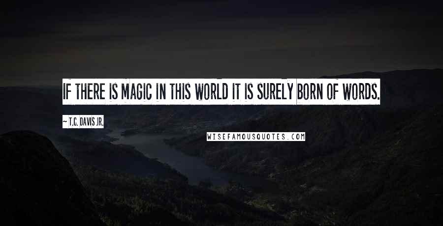 T.C. Davis Jr. Quotes: If there is magic in this world it is surely born of words.