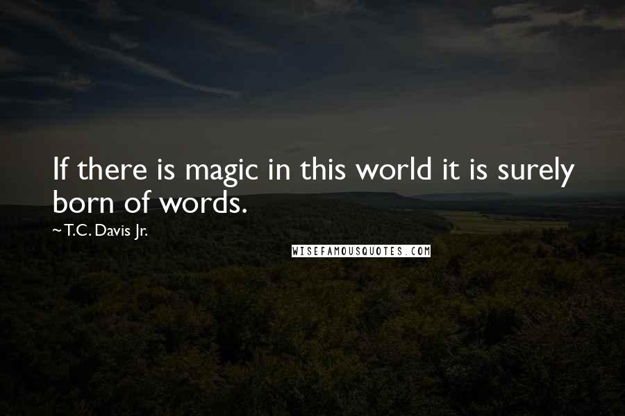 T.C. Davis Jr. Quotes: If there is magic in this world it is surely born of words.