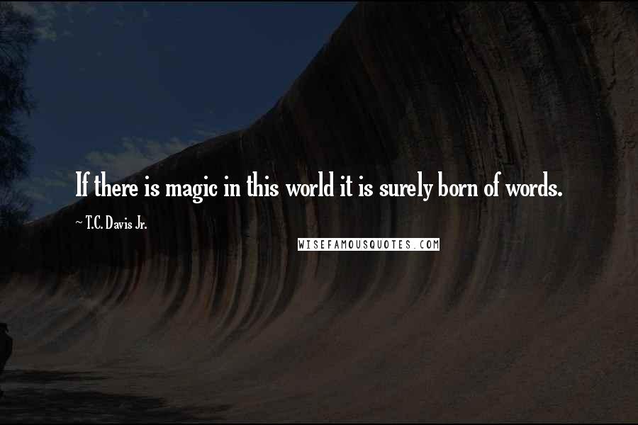 T.C. Davis Jr. Quotes: If there is magic in this world it is surely born of words.