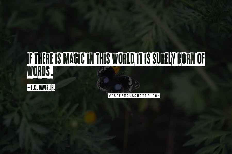 T.C. Davis Jr. Quotes: If there is magic in this world it is surely born of words.