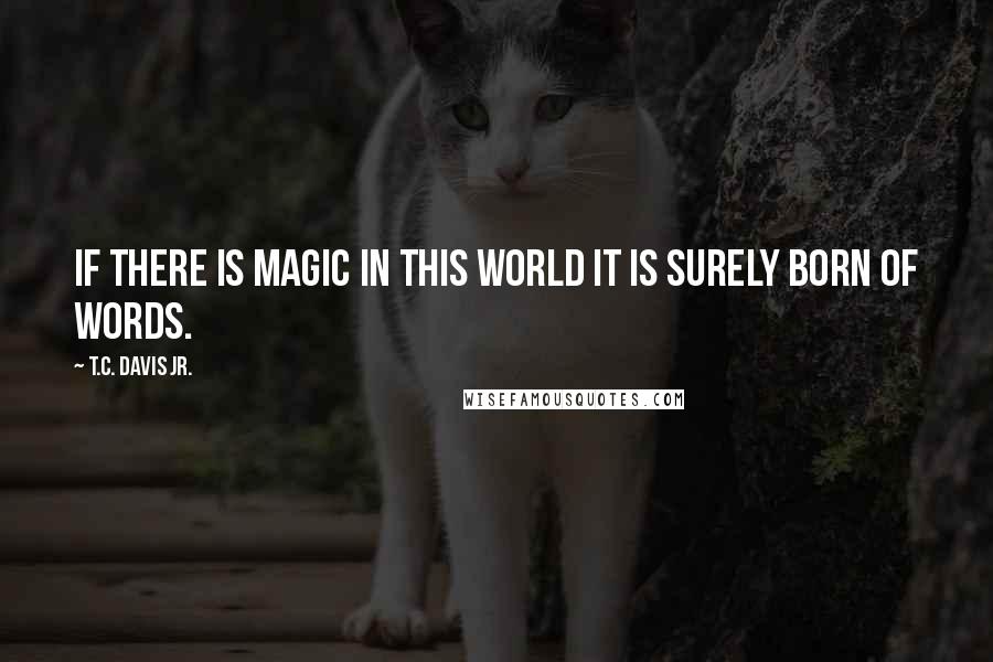 T.C. Davis Jr. Quotes: If there is magic in this world it is surely born of words.