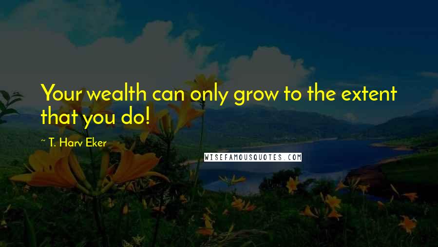 T. Harv Eker Quotes: Your wealth can only grow to the extent that you do!
