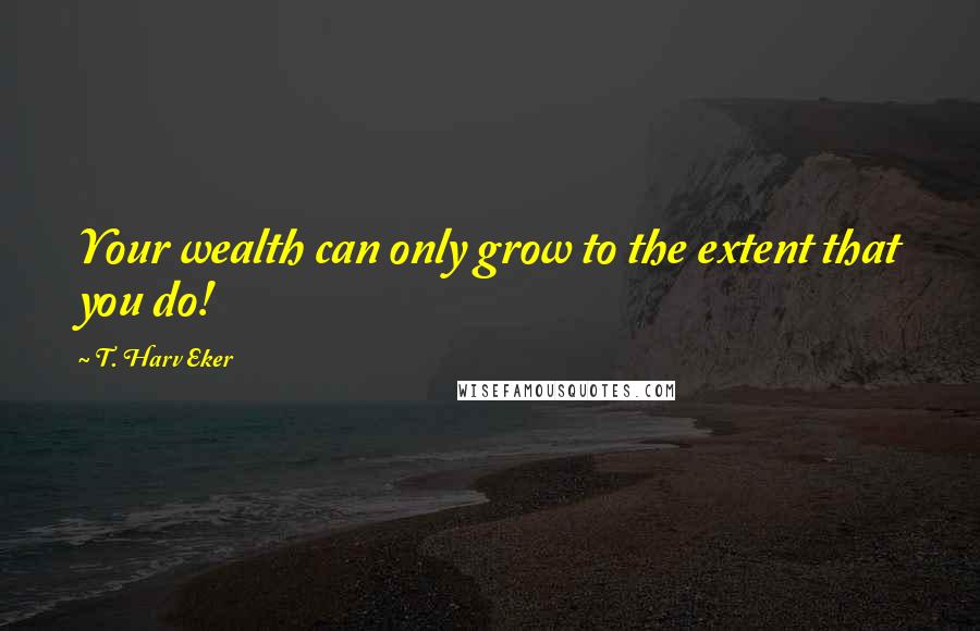 T. Harv Eker Quotes: Your wealth can only grow to the extent that you do!