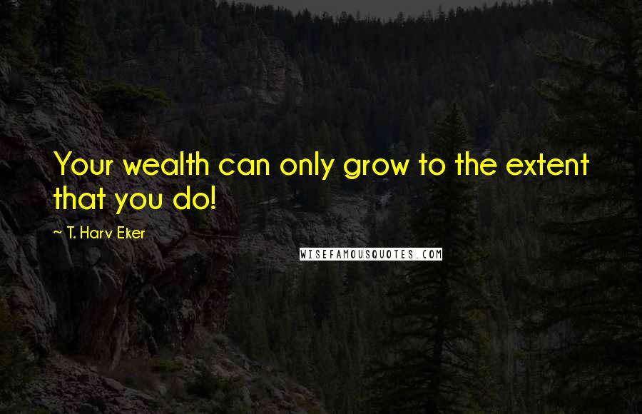 T. Harv Eker Quotes: Your wealth can only grow to the extent that you do!